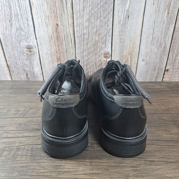 Clarks Unstructured Shire Low Black Leather Shoes Men\'s Wide Sz 11.5 W (NWOB) main image 4